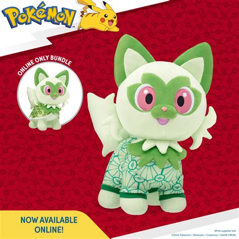 Pokémon Scarlet And Violet's Grass Starter Sprigatito Joins The Build-A-Bear Collection ...