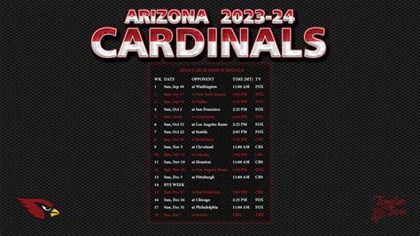 2023-2024 Arizona Cardinals Wallpaper Schedule