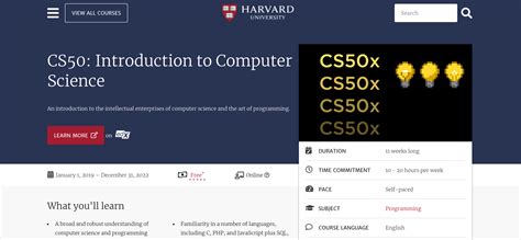 5 Reasons Why You Should Take CS50 Harvard University