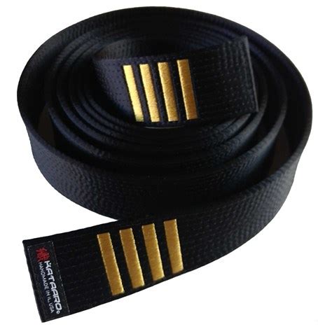 Embroidered Martial Arts Black Belt Satin - Kataaro