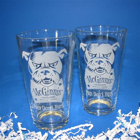 2 Personalized Pint Glasses 16 Oz Created by You