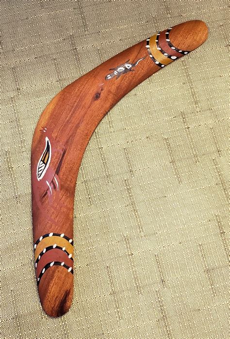 Vintage Hand Painted Wooden Boomerang From Australia Featuring | Etsy ...