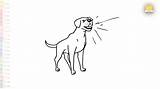 Dog barking Drawing Easy  Animal Tutorial How To Draw A sketch template