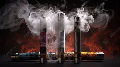 Vape Device Burning With Smoke Powerpoint Background For Free Download - Slidesdocs