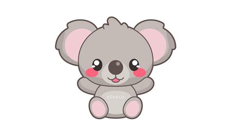 Vector De Dibujos Animados De Imágenes Prediseñadas De Oso Koala Kawaii ...