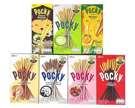 Buy Glico Pocky Biscuit Stick 7 Flavor Variety Pack (Pack of 7) Pocky ...