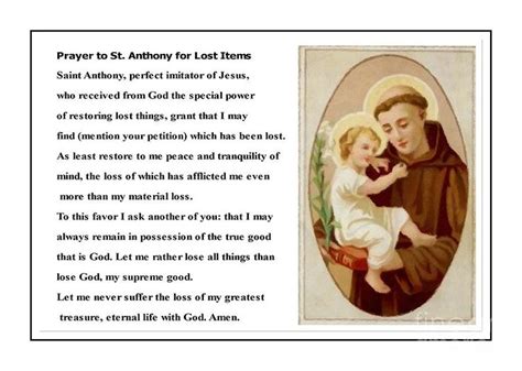 Prayer To Saint Anthony For Lost Items: A Guide To Finding What You’ve ...