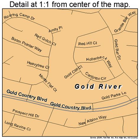 Gold River California Street Map 0630345