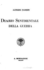Diario sentimentale della guerra : Alfredo Panzini : Free Download, Borrow, and Streaming ...