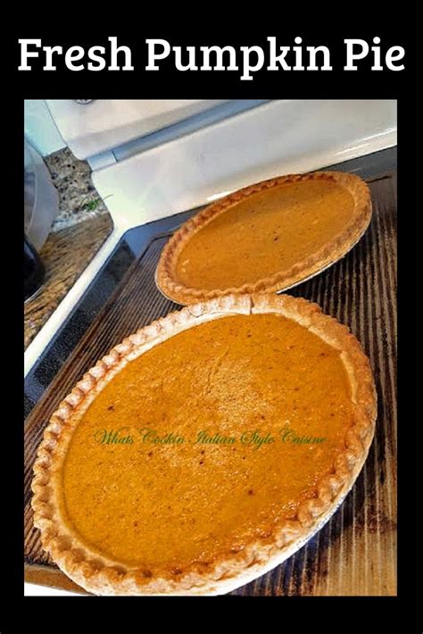 Homemade Fresh Pumpkin Pie | What's Cookin' Italian Style Cuisine