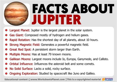 Facts about Jupiter