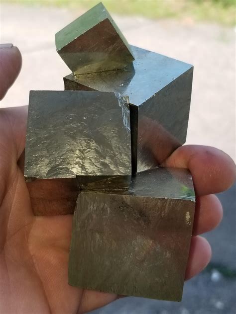 Huge Pyrite Cube Cluster from Spain : r/geologyporn