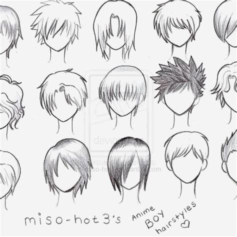 Anime Guy Hairstyles Drawing at GetDrawings | Free download