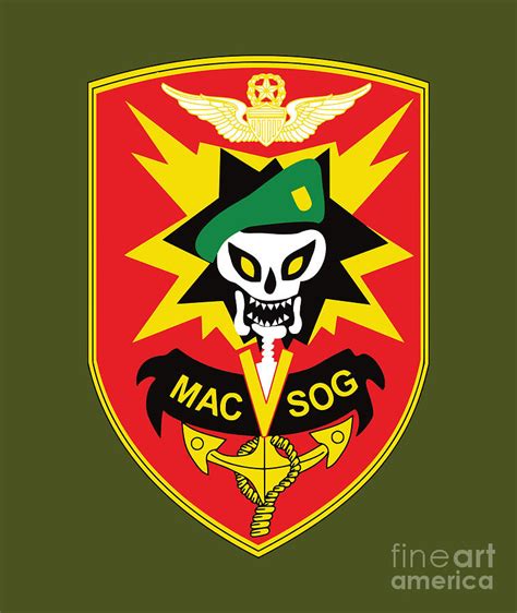 MAC V SOG Special Forces Patch Digital Art by Beltschazar