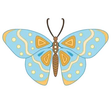 Butterfly Blue Wings Decoration Clip Art Material, Butterfly, Blue ...