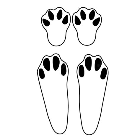 Premium Vector | Cute rabbit footprints isolated illustration on a ...