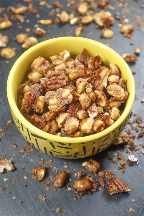 Low Sodium Caramelized Nuts with Brown Sugar & Spice