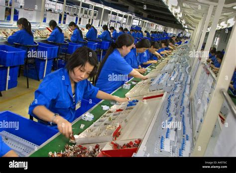 female workers on the assembly line at the chint group low voltage ...