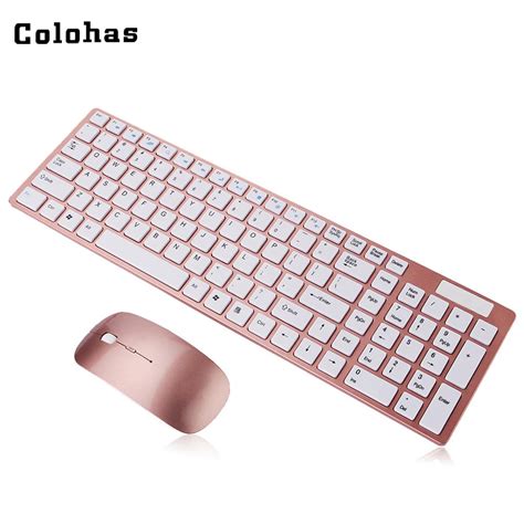 Aliexpress.com : Buy Rose Gold Office 2.4G Wireless Keyboard Mouse ...