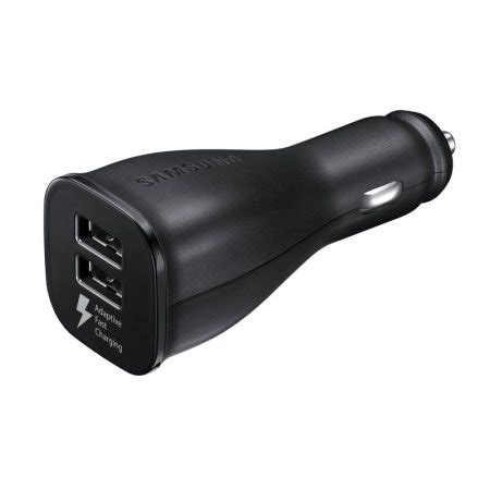 Official Samsung Adaptive Fast Car Charger w/ USB-C Cable - Dual