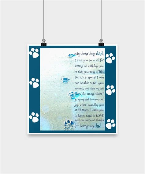 Dog Dad Poster Dad Poster Dog Dad Art Print Wall Decor - Etsy