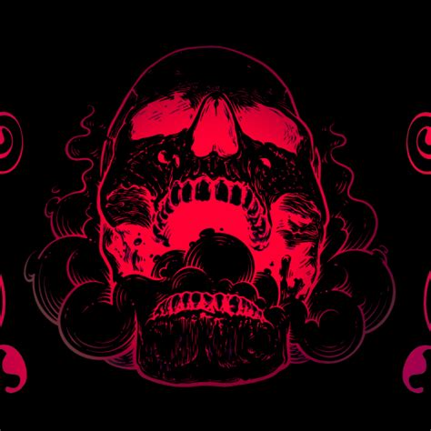 Download Black Red Skull Dark PFP