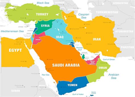 How Many Countries Are There In The Middle East? - WorldAtlas