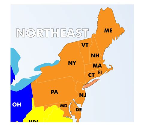 Northeastern Region Map Color Printable Political Map - vrogue.co