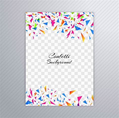 Abstract confetti colorful brochure template design 246974 Vector Art ...