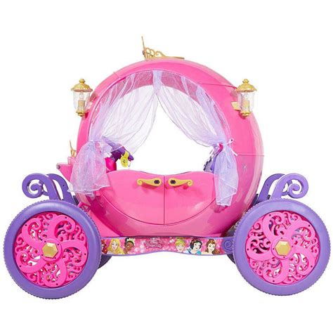 Pink Ride On Toys For Girls Gold Princess Tiara Disney Cinderella Carriage Best | Disney ...