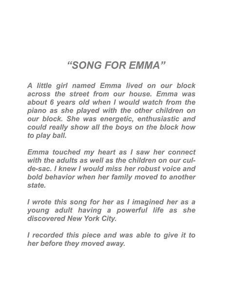 Song For Emma (Digital Download)