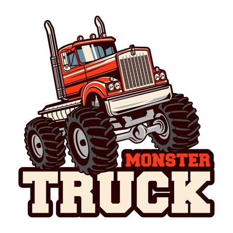 monster truck vector logo design inspiration, Design element for logo, poster, card, banner ...