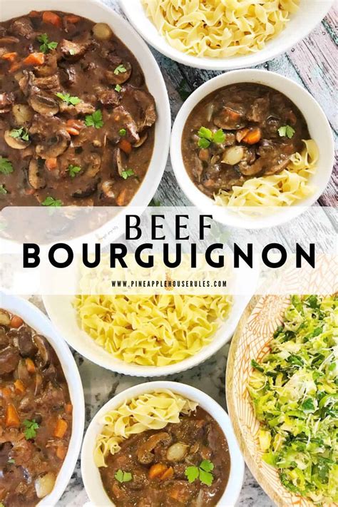 Beef Bourguignon is a delicious French stew full of savory, comforting flavors. It's a perfect ...