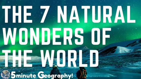 What are The 7 Natural Wonders of The World? - YouTube