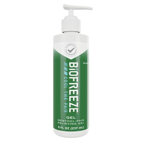 Biofreeze Pain Reliever Gel for Muscle Joint Arthritis & Back Pain Cooling Topical Analgesic ...