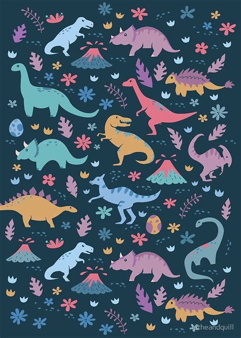 Kawaii Dinosaur Illustration | Dinosaur illustration, Dinosaur ...