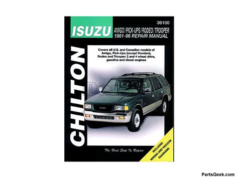 Isuzu Trooper Parts Catalog