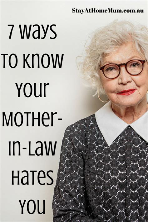 7 Ways to Know Your Mother-in-Law Hates You - Stay at Home Mum | Daughter in law quotes, Mother ...