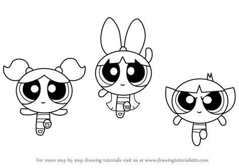 Learn How to Draw Powerpuff Girls (The Powerpuff Girls) Step by Step : Drawing Tutorials