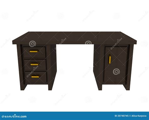 Empty Table Office stock illustration. Illustration of reflect - 20740745