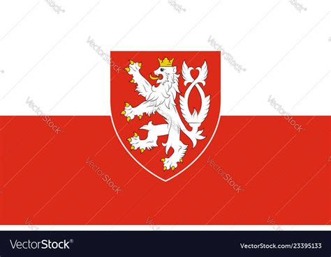 Flag of bohemia in czech republic Royalty Free Vector Image