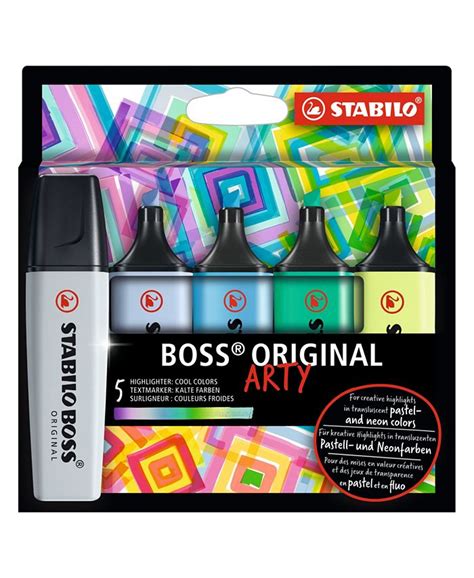 Stabilo Boss Original Highlighters Arty Cool Colors 5 Piece Set - Macy's