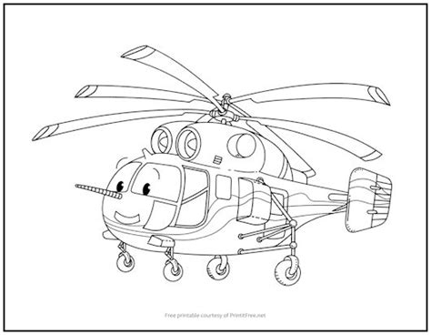 Helicopter Coloring Page | Print it Free