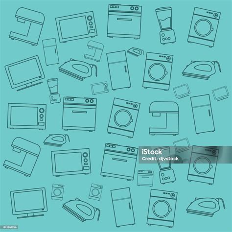 Home Appliances Design Stock Illustration - Download Image Now ...