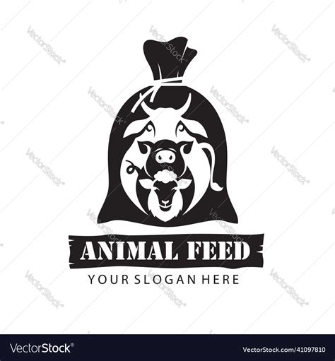 Animals feed in sack Royalty Free Vector Image