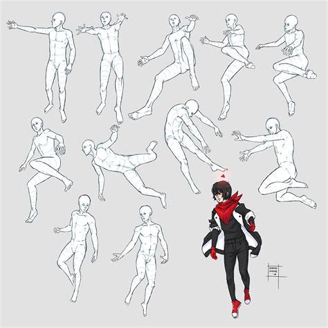 Sketchdump October 2018 [Flying and falling poses] by DamaiMikaz on DeviantArt