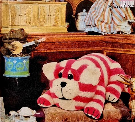 ALAN DART Bagpuss knitting pattern - The Old Toy Knitting Shop,