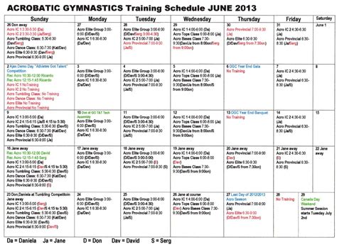 Oakville Gymnastics Club Acrobatic Gymnastics Team: June Training ...