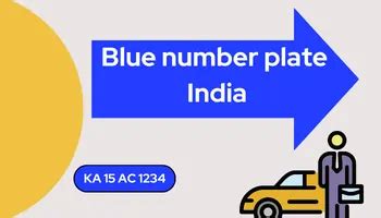 Blue number plate in India | What does blue number plate mean in India