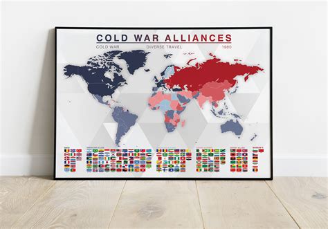 Cold War Alliances World 1980 Map Print/sticker - Etsy